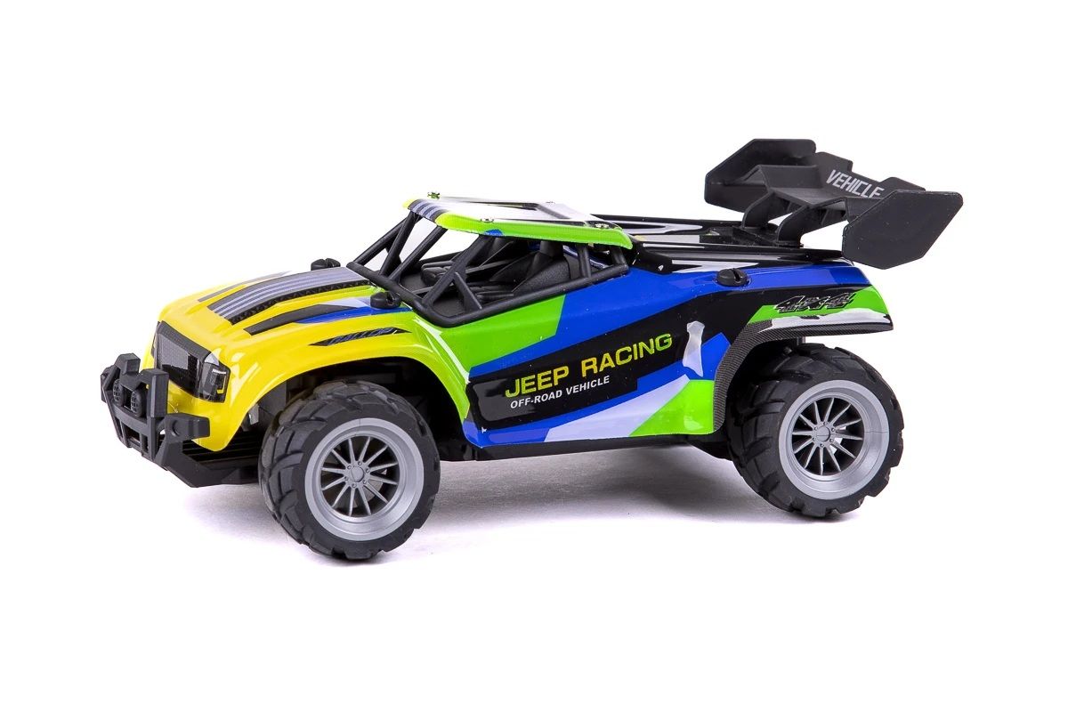 TEC-TOY 1:18 RC Jeep Racing 2.4GHz, Blue/Green (471413)
