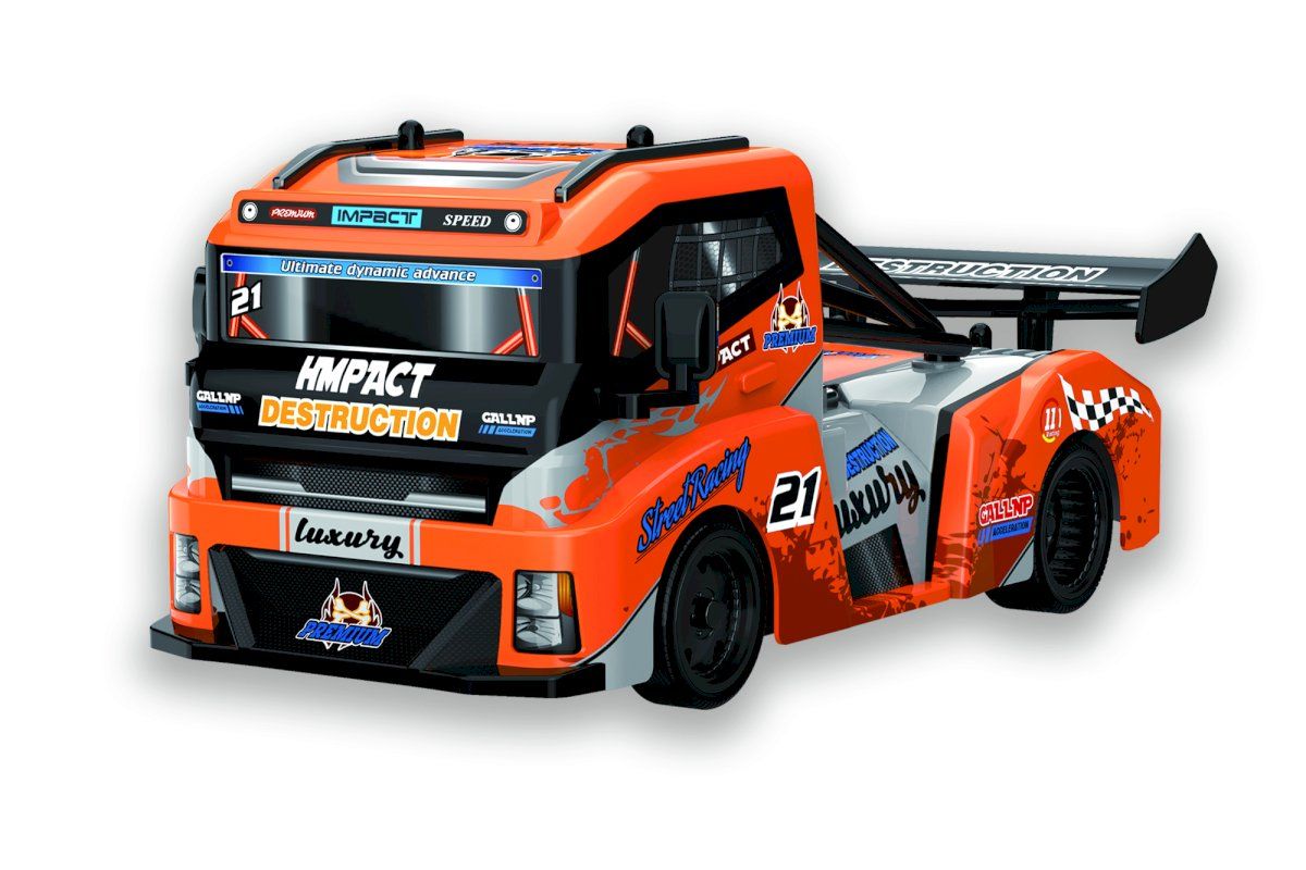 TEC-TOY 1:24 RC Premium Truck , 2.4GHz, Orange (471425)