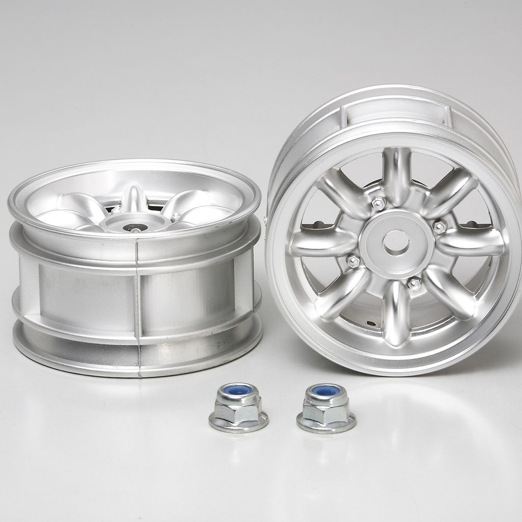 Tamiya Mini Cooper Chrome Plated Wheels - 2pcs ( THC 50676)