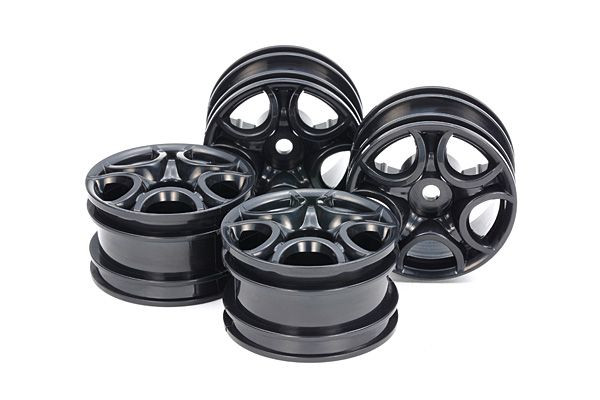 Tamiya C Shaped 10 Spoke Wheel - Black X 4 ( THC 51659)