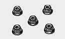 Tamiya 4mm Flange Lock Nuts Red ( THC 53160)