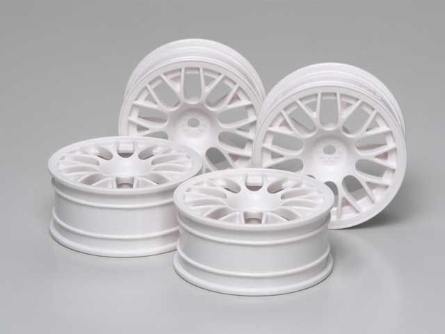 Tamiya Narrow White Mesh Wheels (2mm Offset) 4 Pcs ( THC 53468)