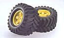 Tamiya TGMo2 Dv-Lug Tire &amp; Wf.Ylw X 2 ( THC 53561)