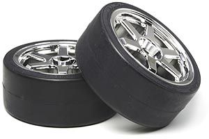 Tamiya 6-S Wheel W Drift Tyre X 2 26mm + 2 ( THC 53960)