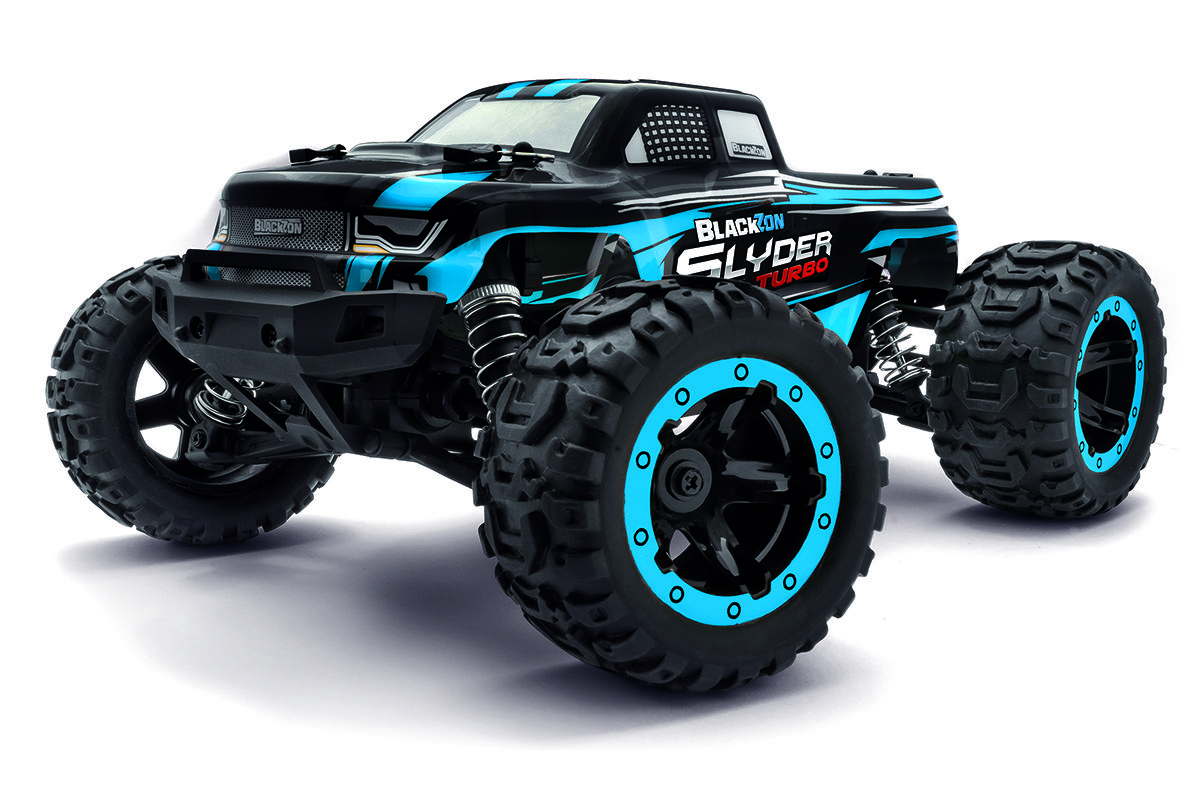 BlackZon Slyder MT Turbo 4wd Monster Truck RTR Brushless - Blue (540209)