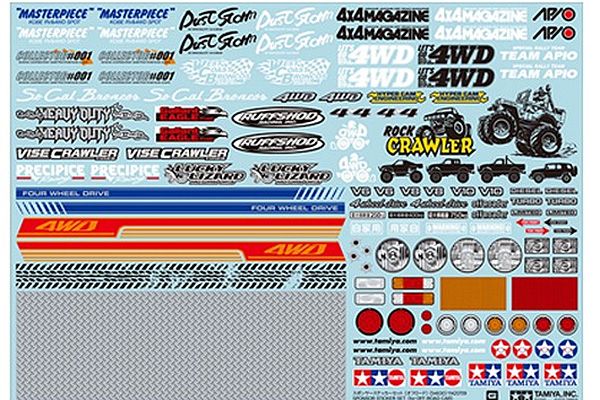 Tamiya Off Road Car Sponsor Stickers ( THC 54630)