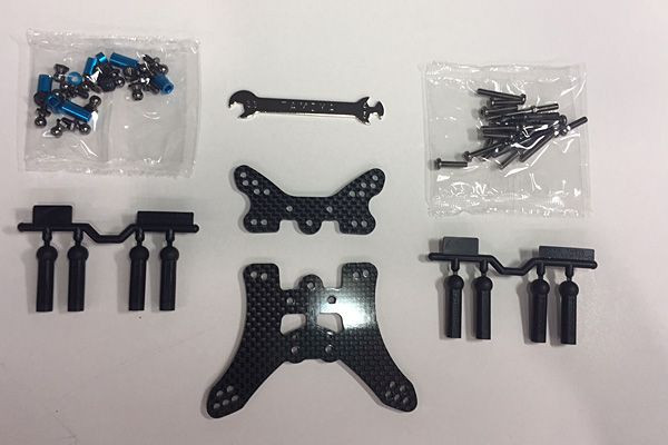Tamiya TT-02B Carbon Fr Damper Stays ( THC 54754)