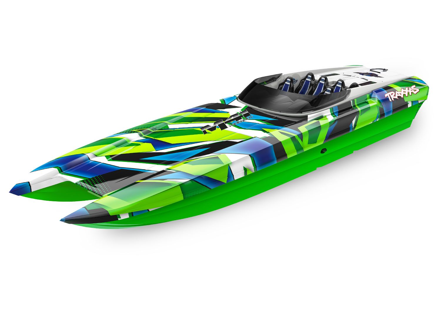 Traxxas M41 Widebody 40in Brushless Electric Catamaran Race Boat, Green (TRX57046-4-GRNR)