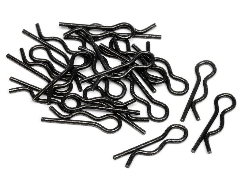 HPI Racing Body Clip (6Mm/Black/20Pcs) (HP75106)