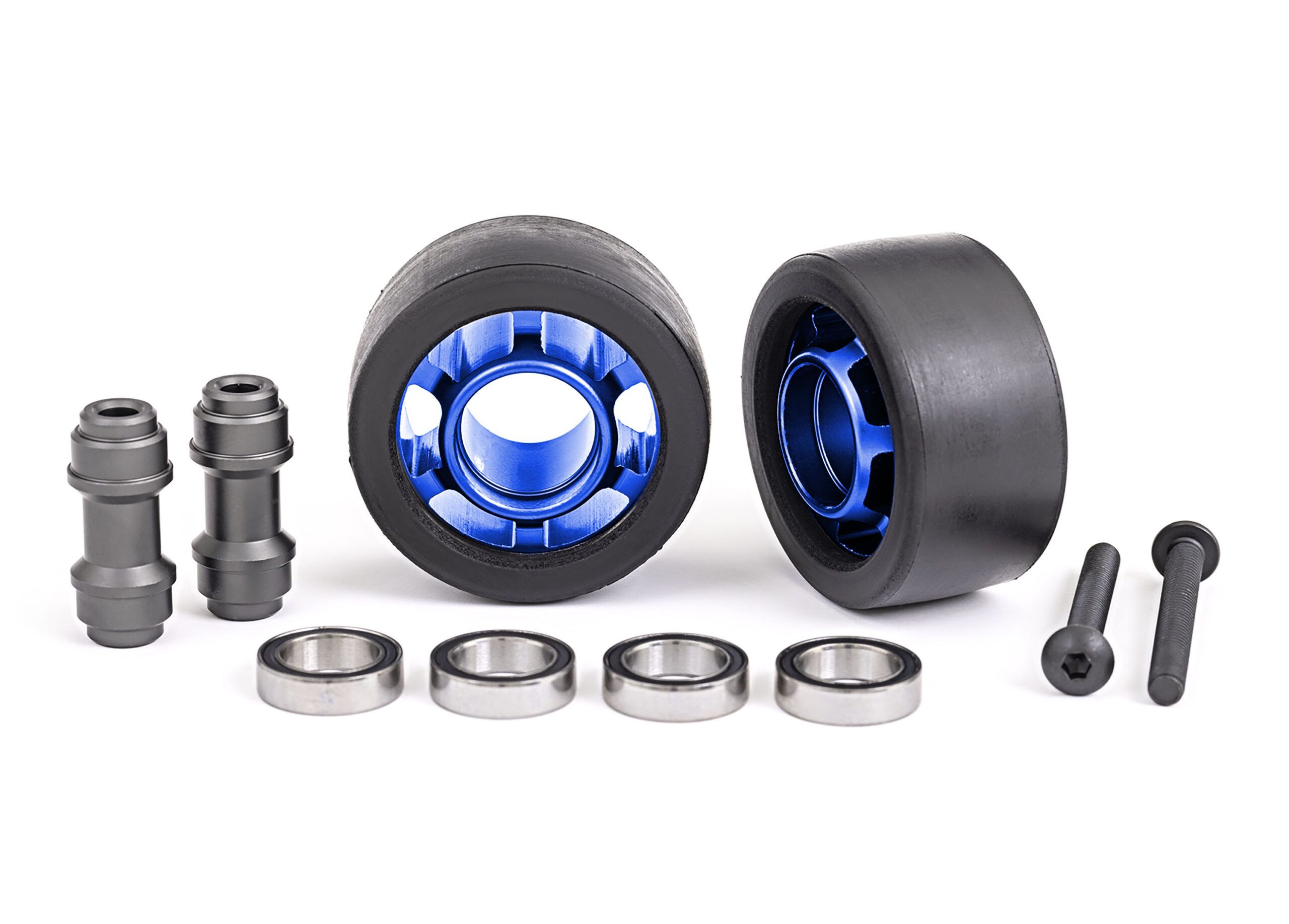Traxxas Wheels, Wheelie Bar, 6061-T6 Aluminium Blue (2) (TRX7775X)