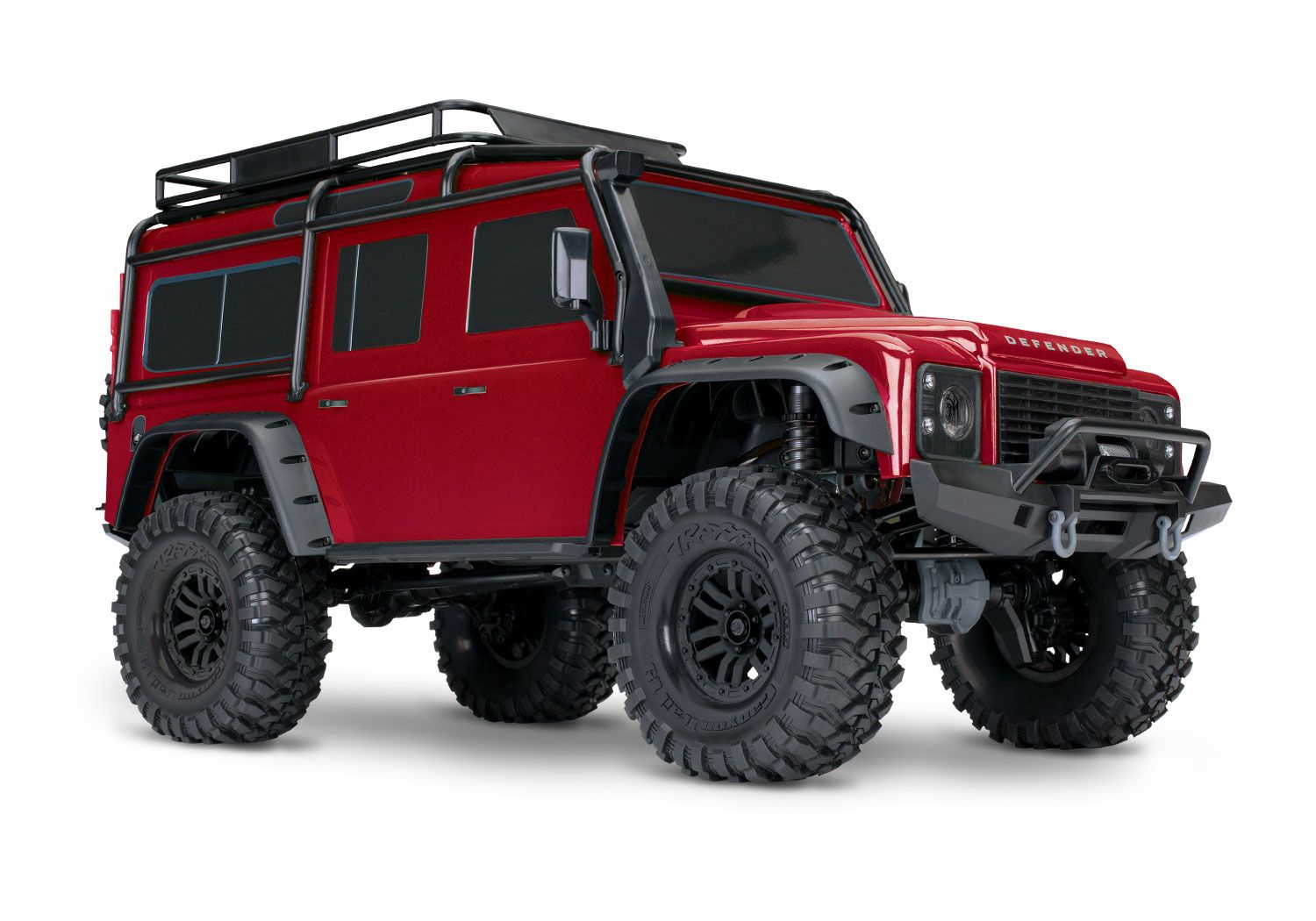 Traxxas TRX-4 Land Rover Defender 1:10 4X4 Trail Crawler - Red - Clipless Body (TRX82256-4-RED)