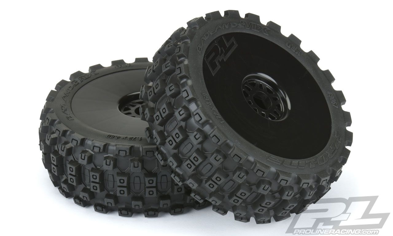 Proline Badlands MX M2 Pre Mount Velocity Black Wheels (Pr) (G-PRO9067-41)
