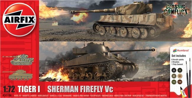 Airfix Classic Conflict Tiger 1 vs Sherman Firefly (A50186)
