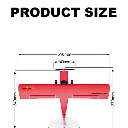 Kootai maule 512mm Brushless 4Cch With Gyro EPP RTF - Mode 2 (Red) (A560R-M2)