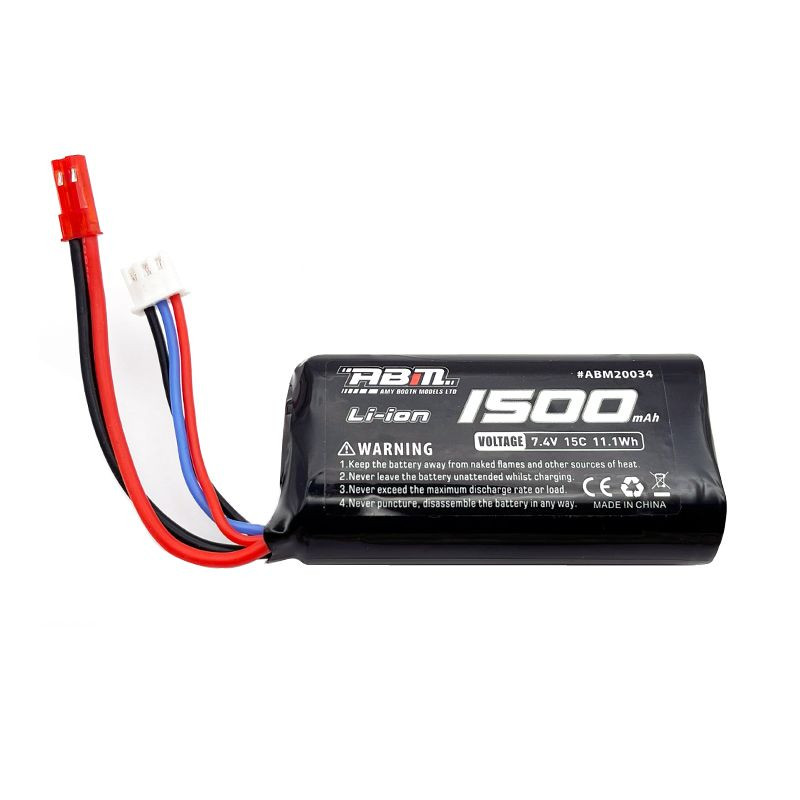 ABM-RC Li-ion 7.4V 1500mAh JST Plug  - UDIRC Cars ( AB M20034)