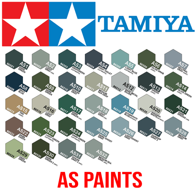 Tamiya AS Spray Acrylic Paint 100ml - Full Range