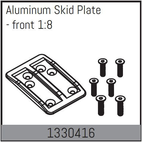 Absima Aluminium Skid Plate - Front 1:8 ( AB 1330416)