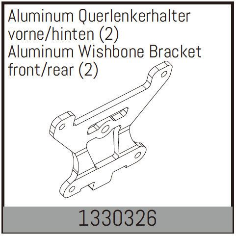 Absima Aluminium Wishbone Bracket Front/Rear (2) ( AB 1330326)