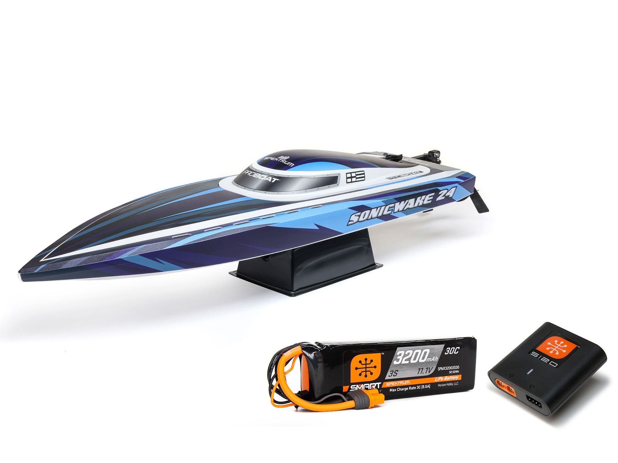ProBoat Sonicwake 24&quot; Self-Righting Brushless Deep-V RTR, Blue (B-PRB-1992T2)