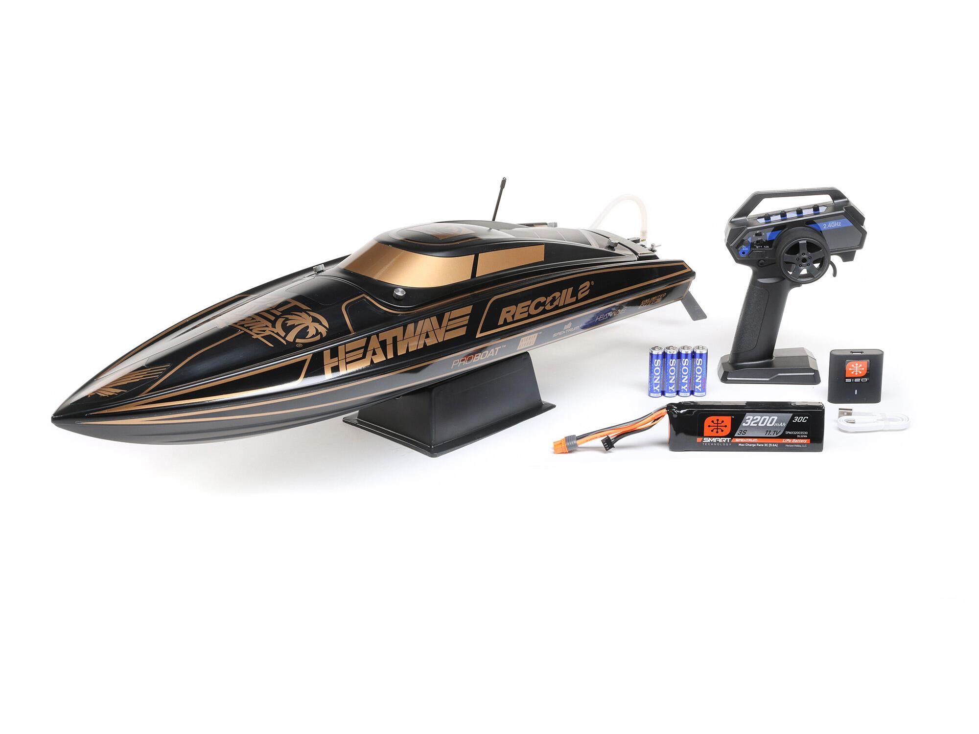 Proboat Recoil 2 V2 26&quot; Self-Righting Brushless Deep-V RTR, Heat Wave (B-PRB08041V2T1)