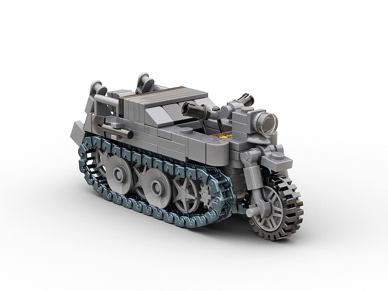 Build Army Kettenkrad Tracked Motorcycle (B0002)