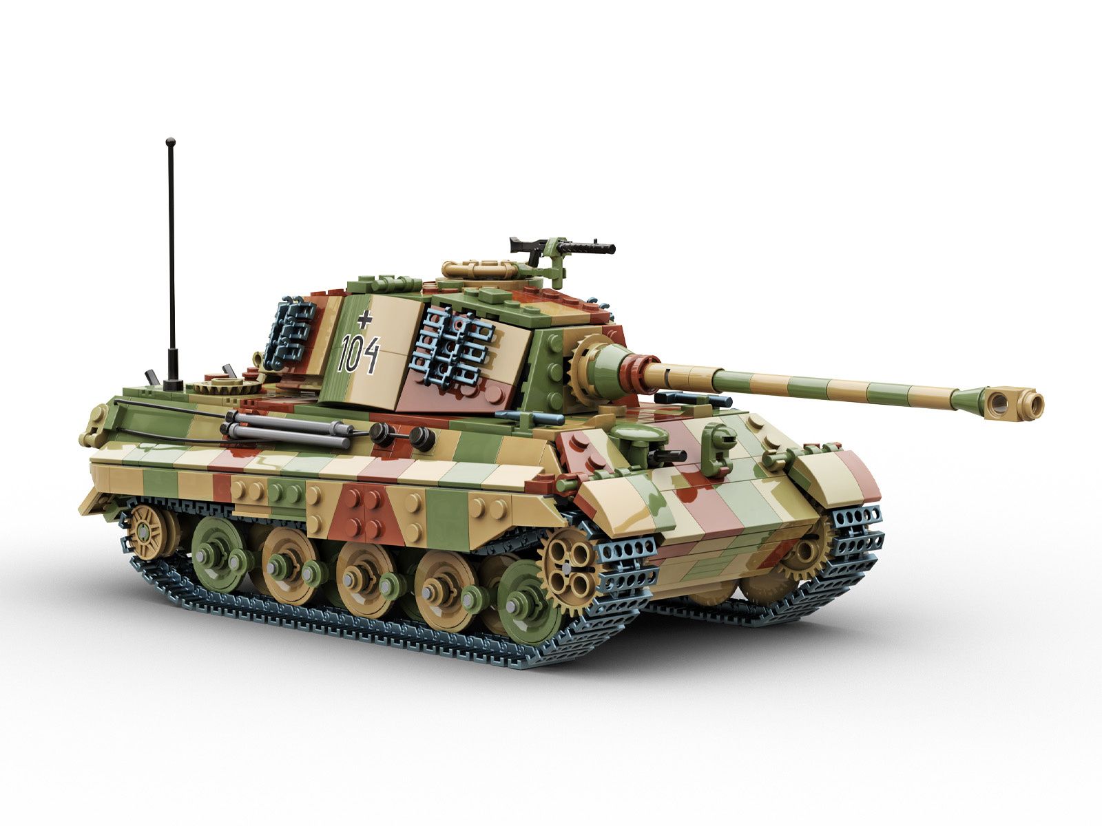 Build Army King Tiger (Tiger ll) In Camo (B0182C)
