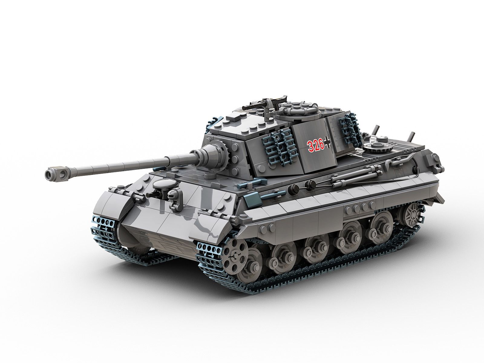 Build Army King Tiger (Tiger ll) Grey (B0182)