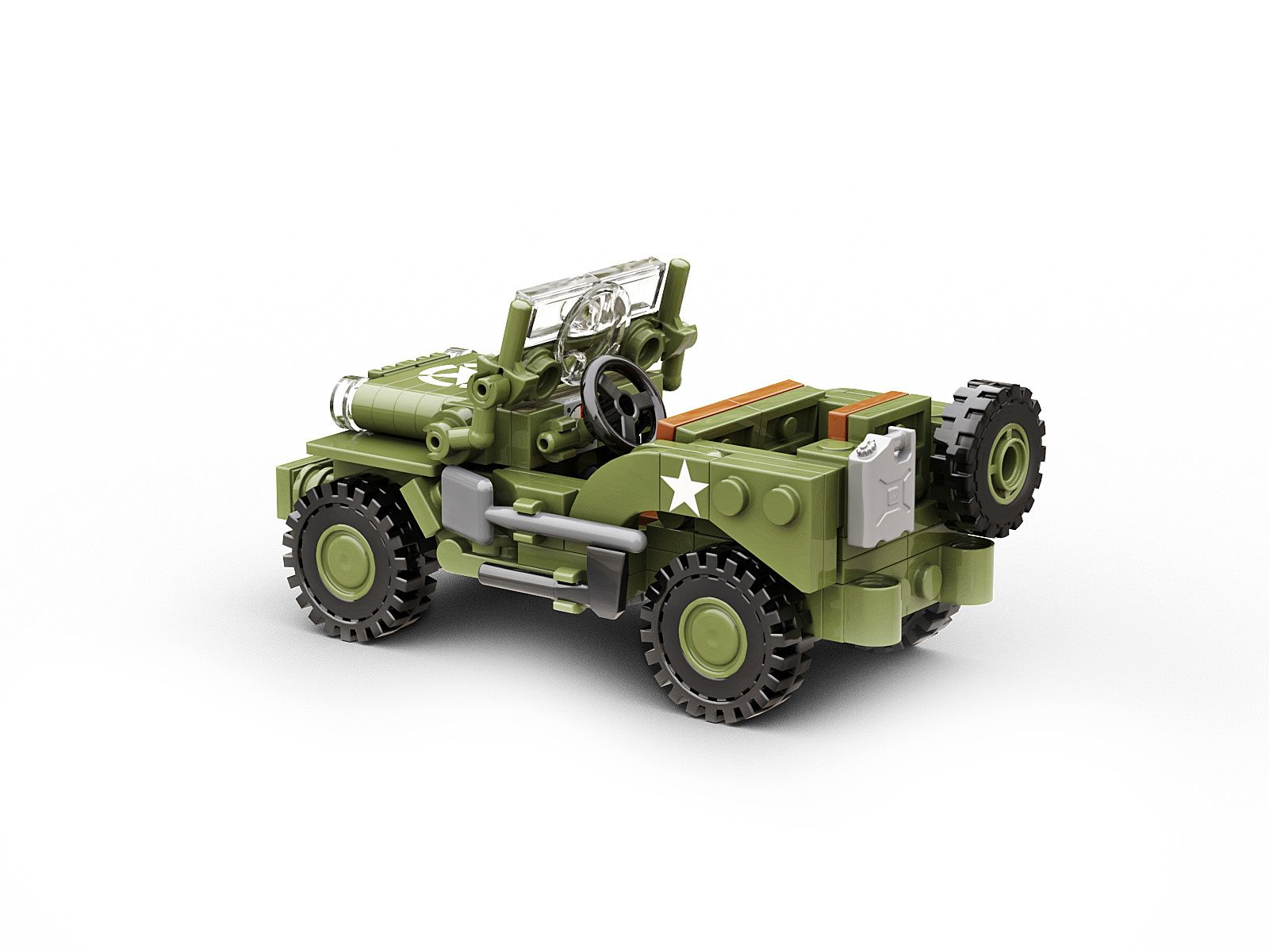 Build Army Willys MB Jeep Utility Vehicle (B1101)