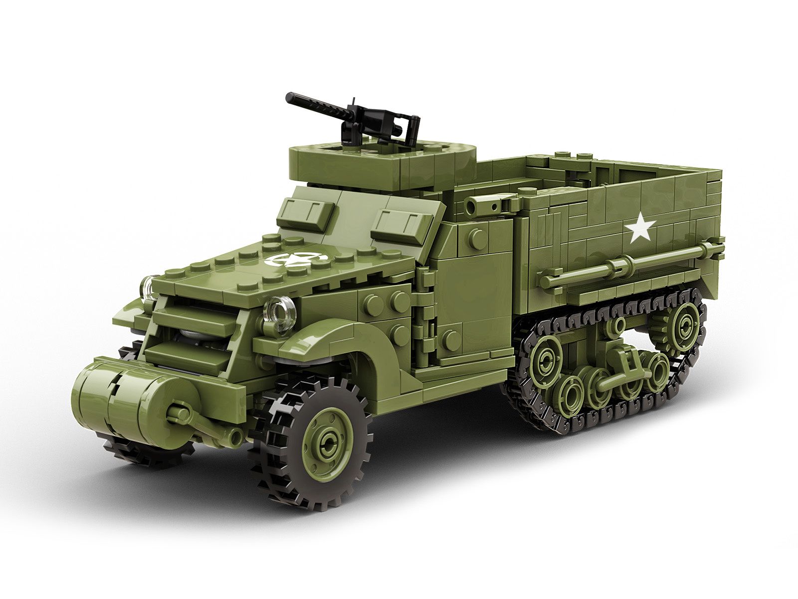 Build Army M3A1 Half-TrackÃ‚Â APC (B1103)