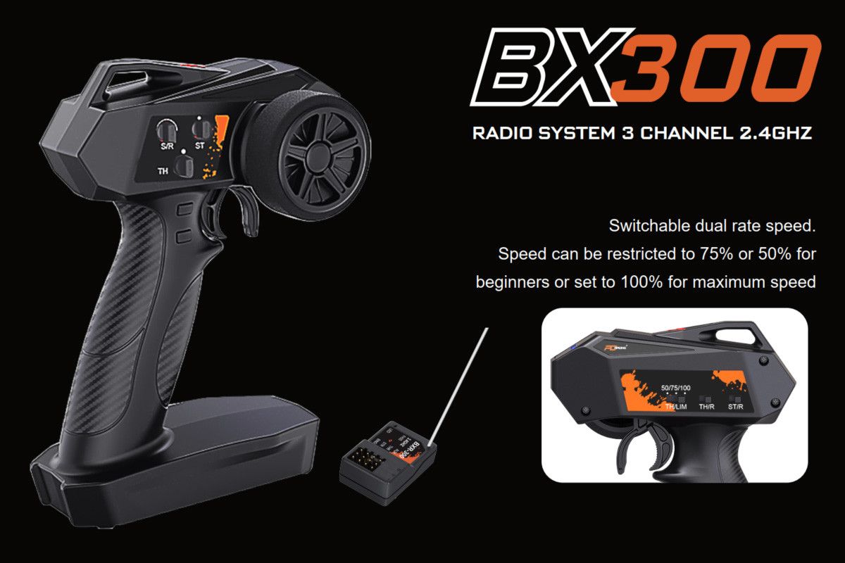 PD Racing Radio System 3 Channel 2.4GHz RX/TX (BX300)