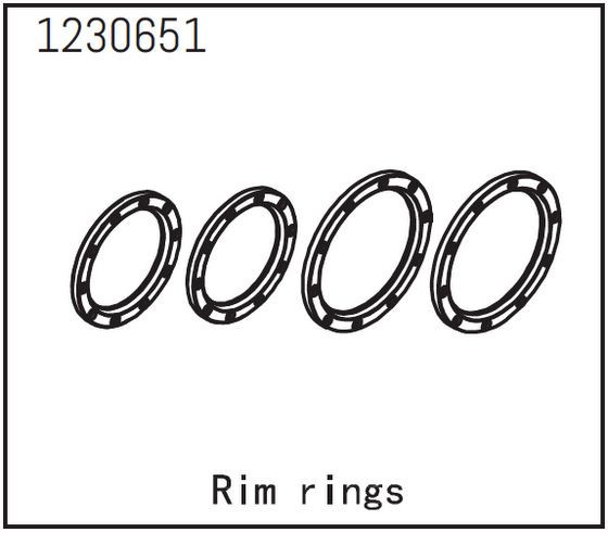 Absima Beadlock Rings - Sherpa (4) ( AB 1230651)