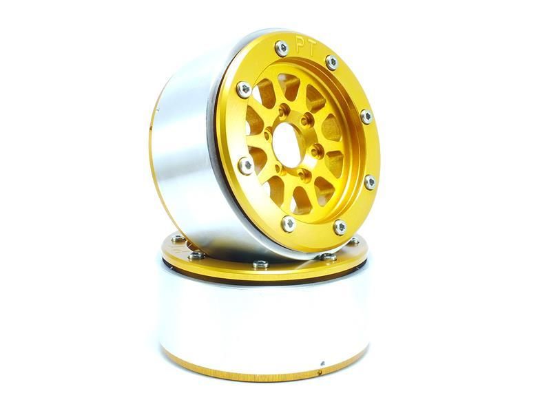 Metsafil Beadlock Wheels GEAR Gold/Gold 1.9 (2) w/o Hub (MT5030GOGO)