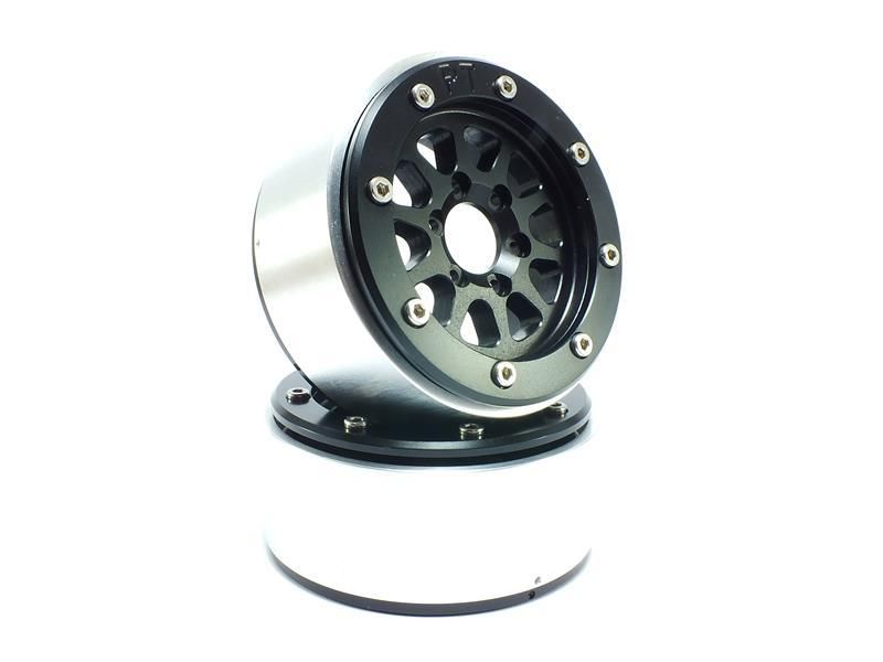 Metsafil Beadlock Wheels GEAR Black/Black 1.9 (2) w/o Hub (MT5030BB)