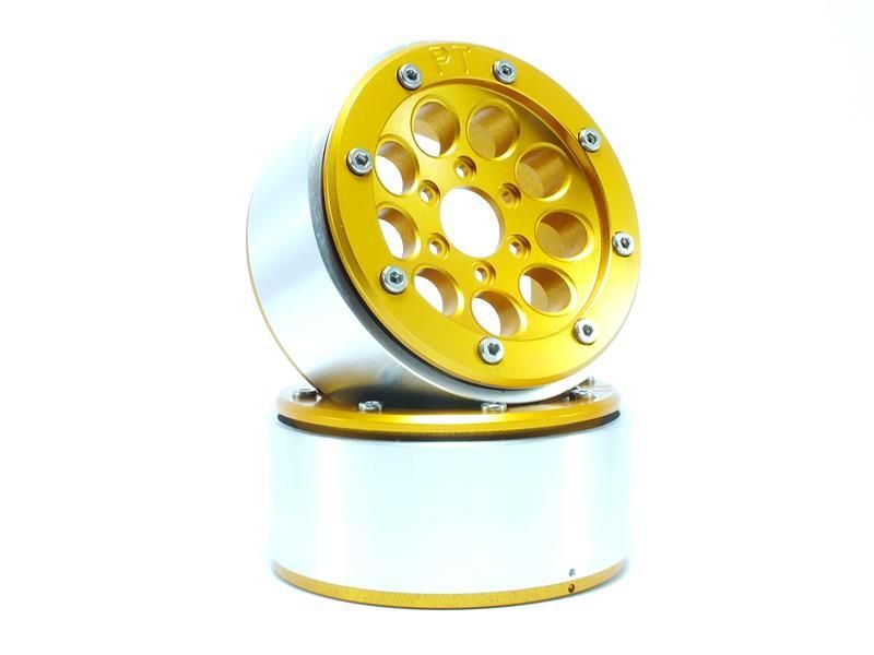 Metsafil Beadlock Wheels GUN Gold/Gold 1.9 (2) w/o Hub (MT5020GOGO)