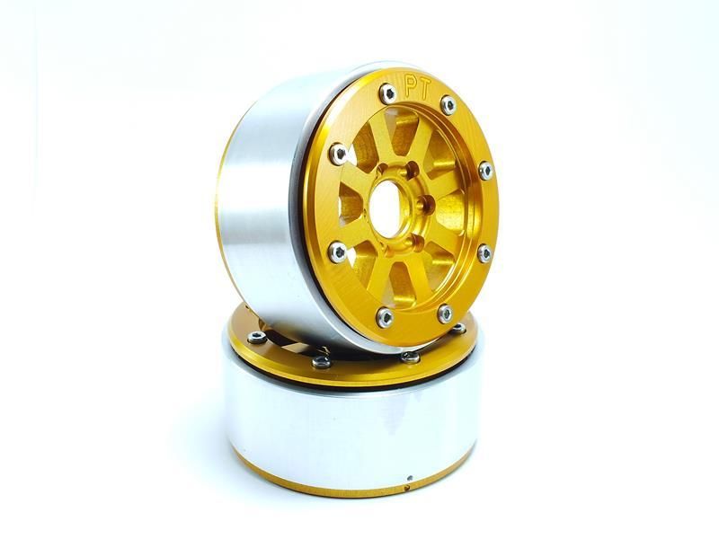Metsafil Beadlock Wheels HAMMER Gold/Gold 1.9 (2) w/o Hub (MT5040GOGO)