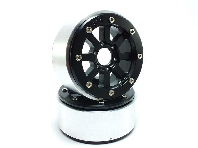 Metsafil Beadlock Wheels HAMMER Black/Black 1.9 (2) w/o Hub (MT5040BB)
