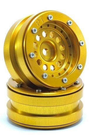 Metsafil Beadlock Wheels PT-Bullet Gold/Gold 1.9 (2 pcs) (MT0020GOGO)