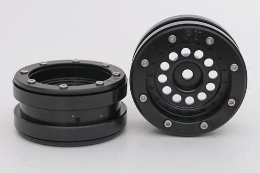 Metsafil Beadlock Wheels PT-Bullet Black/Black 1.9 (2 pcs)Â  (MT0020BBÂ )
