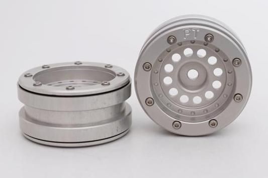 Metsafil Beadlock Wheels PT-Bullet Silver/Silver 1.9 (2 pcs)Â  (MT0020SSÂ )