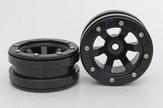 Metsafil Beadlock Wheels PT-Claw Black/Black 1.9 (2 pcs)Â  (MT0060BBÂ )