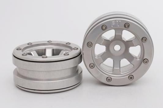 Metsafil Beadlock Wheels PT-Claw Silver/Silver 1.9 (2 pcs)Â  (MT0060SSÂ )