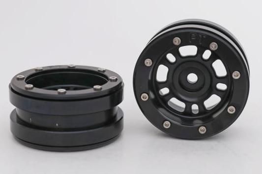 Metsafil Beadlock Wheels PT-Distractor Black/Black 1.9 (2 pcs)Â  (MT0040BBÂ )