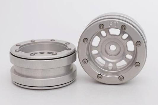 Metsafil Beadlock Wheels PT-Distractor Silver/Silver 1.9 (2 pcs)Â  (MT0040SSÂ )