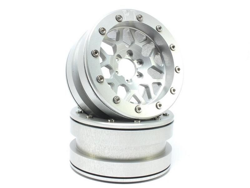 Metsafil Beadlock Wheels PT-MESH silver/silver 2.2 (2) w/o Hub (MT2210SS)