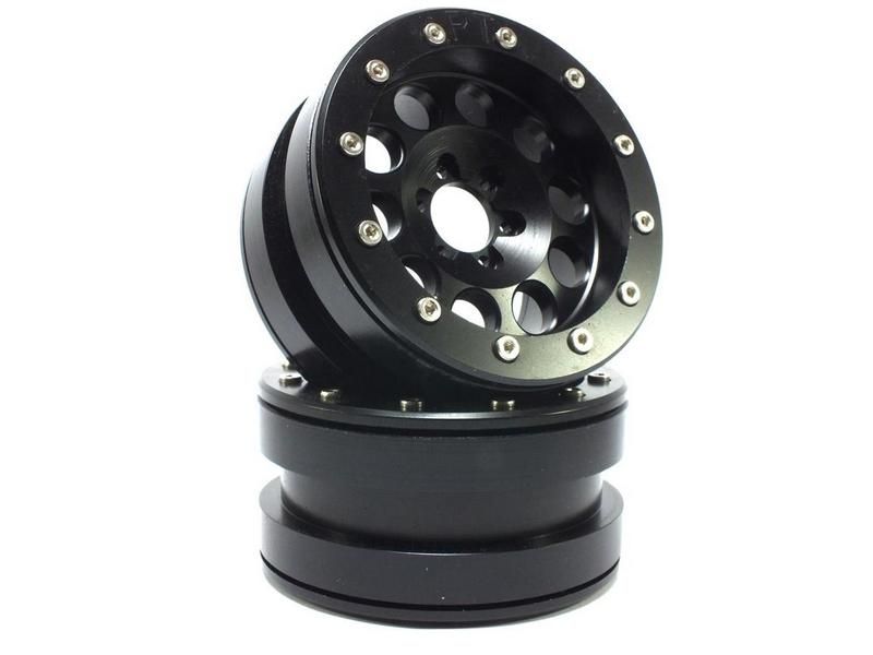 Metsafil Beadlock Wheels PT-REVOLVER black/black 2.2 (2) w/o Hub (MT2220BB)