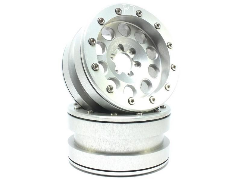 Metsafil Beadlock Wheels PT-REVOLVER silver/silver 2.2 (2) w/o Hub (MT2220SS)