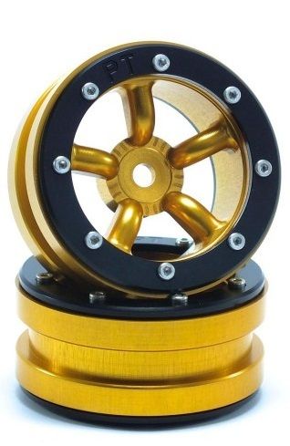 Metsafil Beadlock Wheels PT-Safari Gold/Black 1.9 (2 pcs) (MT0010GOB)