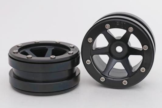 Metsafil Beadlock Wheels PT-Slingshot Black/Black 1.9 (2 pcs)Â  (MT0030BBÂ )