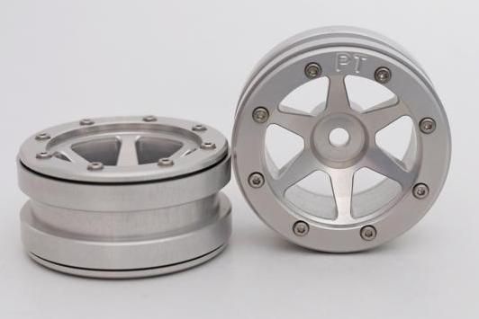 Metsafil Beadlock Wheels PT-Distractor Silver/Silver 1.9 (2 pcs)Â  (MT0030SSÂ )