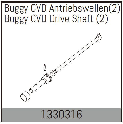 Absima Buggy Cvd Drive Shaft (2) ( AB 1330316)